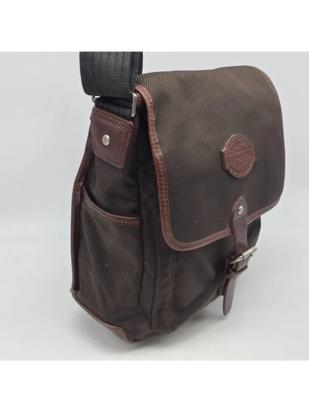 Filson Messenger Bag Mens Medium Brown Rugged Twill Leather Field Crossbody USA